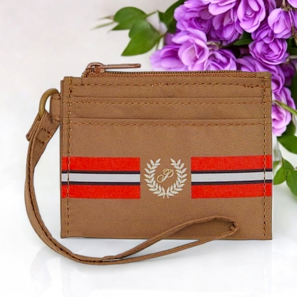 Victoria's Secret PINK New Card Case Keychain Wallet with Zip Closure, Brown - Picture 5 of 9